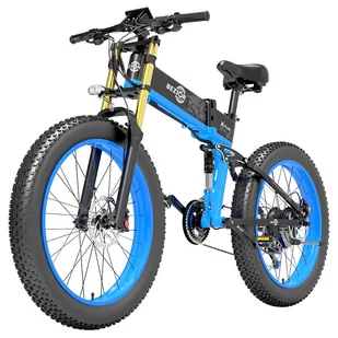 BEZIOR X-PLUS Electric Bike 1500W Motor 48V 17.5Ah Battery 26*4.0 Tire Mountain Bike 40 km/h Max Speed 200kg Load - Blue - Rowery elektryczne - miniaturka - grafika 3