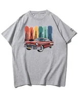 Koszulki i topy damskie - Koszulka oversize Klasyk Samochodowy w Podróży Wycieczka Szara XL - miniaturka - grafika 1