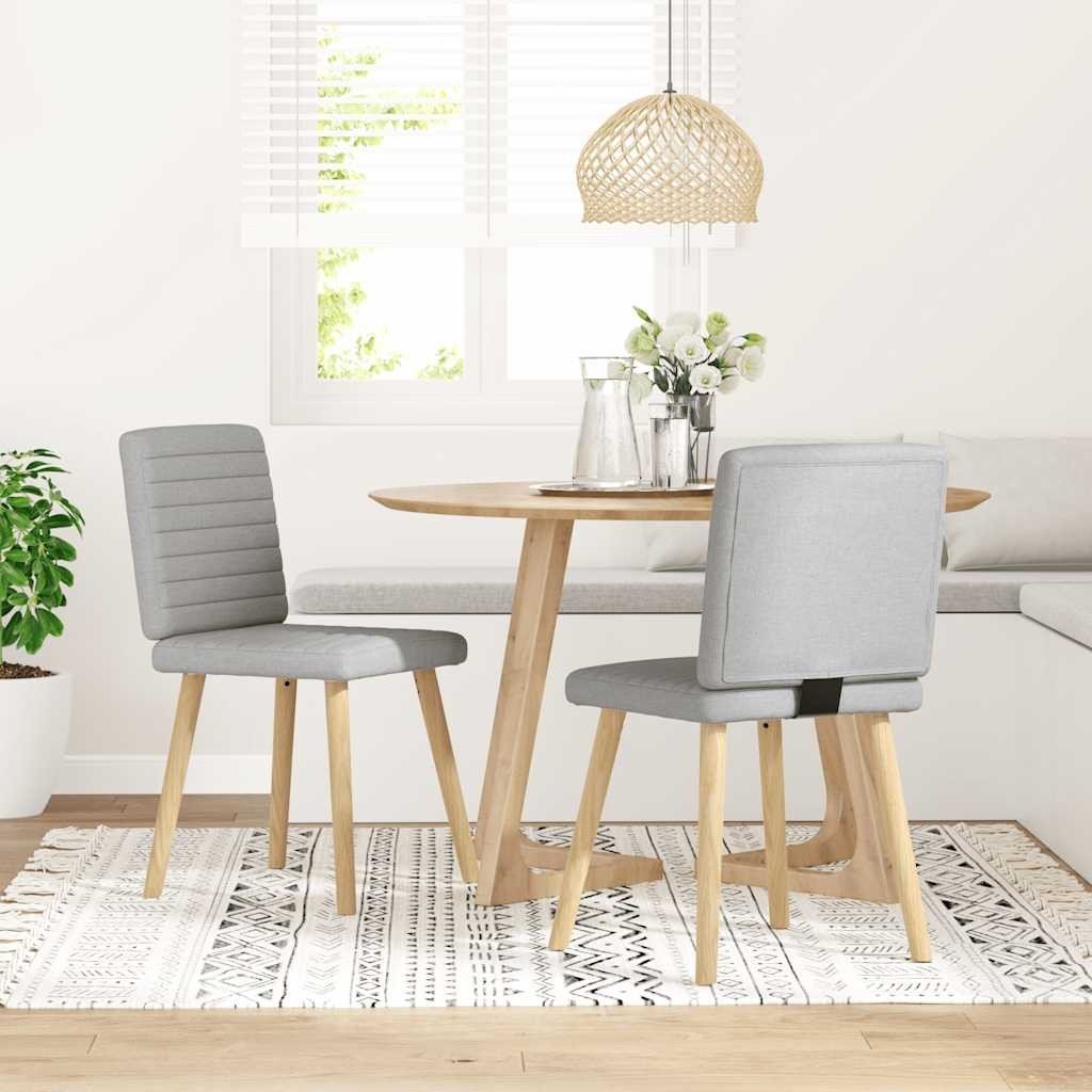 vidaXL Krzesła do jadalni 2 szt. Tkanina Cloud Grey