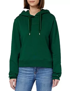Tommy Hilfiger Damski sweter z kapturem REG z krótkim aksamitem z kapturem, zielony (Prep Green), XS - Swetry damskie - miniaturka - grafika 1