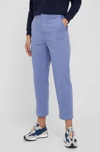 Gap spodnie damskie kolor fioletowy proste high waist - - Spodnie damskie - miniaturka - grafika 1
