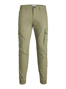 Jack & Jones Bojówki w kolorze zielonym - Spodnie męskie - miniaturka - grafika 1