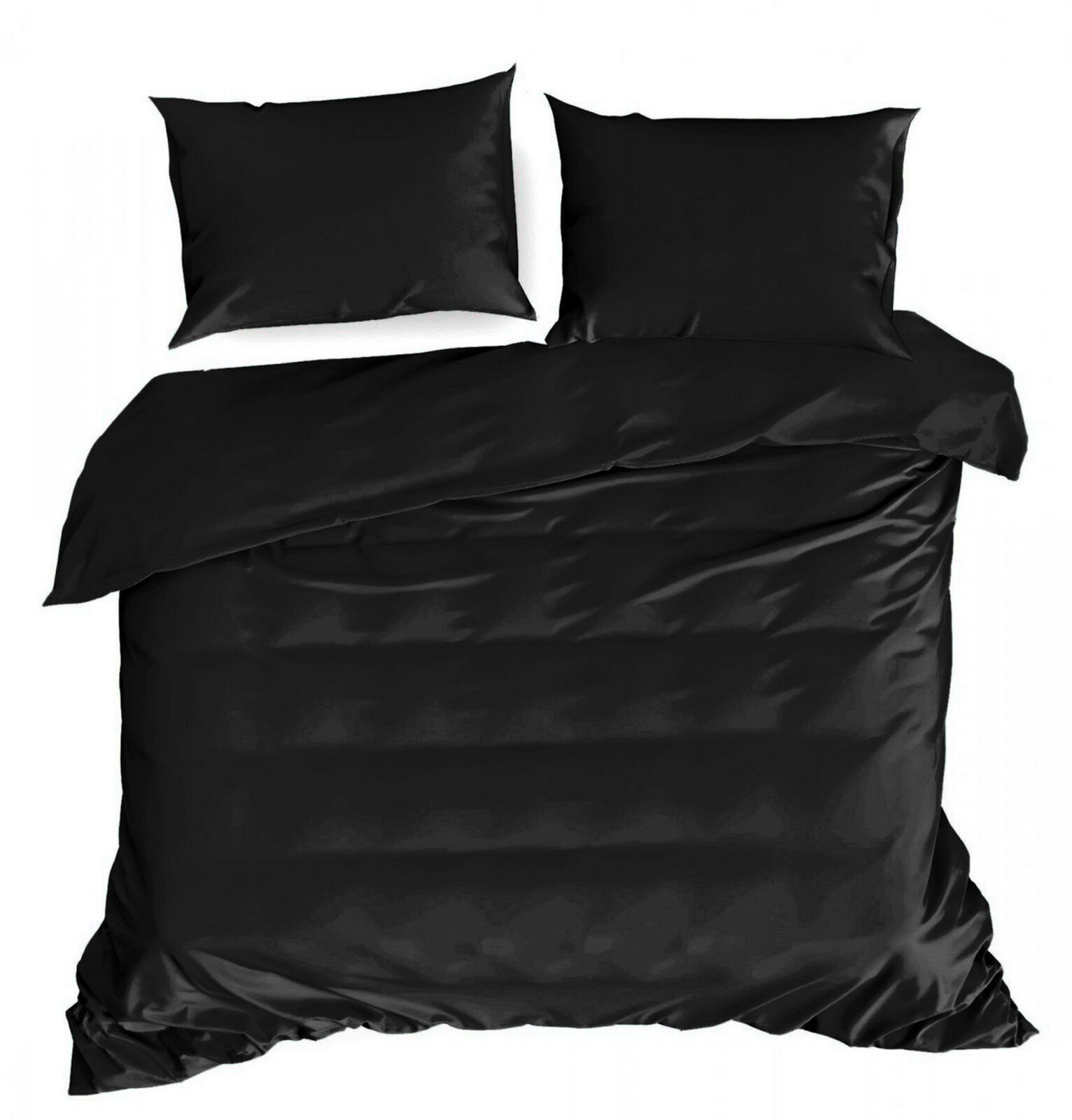 Eurofirany Pościel bawełniana HARMONY 220x200 + 2x70x80 czarna
