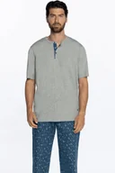 Piżamy męskie - Piżama męska THEODOR Szary M - miniaturka - grafika 1