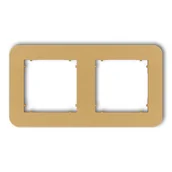 Klawisze i ramki - Karlik Ramka podwójna zaokrąglona MINI - złoty - miniaturka - grafika 1