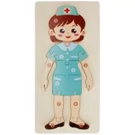 Układanki dla dzieci - Układanka drewniana. Pielęgniarka. Mega Creative 526092 - miniaturka - grafika 1