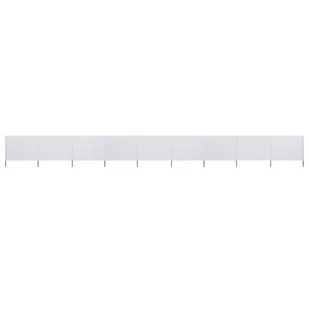vidaXL Parawan 9-skrzydłowy z tkaniny, 1200x80 cm, piaskowa biel vidaXL - Parawany - miniaturka - grafika 1