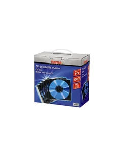 Hama 1x100 Slim CD Jewel Case black 51270 - 51270 - Pudełka i akcesoria na płyty CD - miniaturka - grafika 1