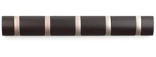 Umbra Listwa z 5 wieszakami Flip, brązowa, 51x7x3 cm - Wieszaki i stojaki - miniaturka - grafika 5