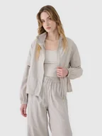 Kurtki damskie - 4F Kurtka damska przejściowa 4FWSS25TJACF190-83S Brązowy Roz. XXL - miniaturka - grafika 1