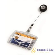 Identyfikatory - HOLDER DO KARTY DURABLE 54 X 85 MM Z MECHANIZMEM ŚCIĄGAJĄCYM - 1 SZT - miniaturka - grafika 1