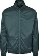 Kurtki męskie - Urban Classics Męska kurtka sportowa Jacquard Track Jacket, zielony (Bottle Green 02245), XL - miniaturka - grafika 1