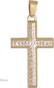 Wisiorki - Zawieszka złota Krzyżyk pr.585 - miniaturka - grafika 1