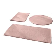 Dywaniki łazienkowe - Różowe dywaniki łazienkowe zestaw 3 szt. 50x90 cm – Mila Home - miniaturka - grafika 1