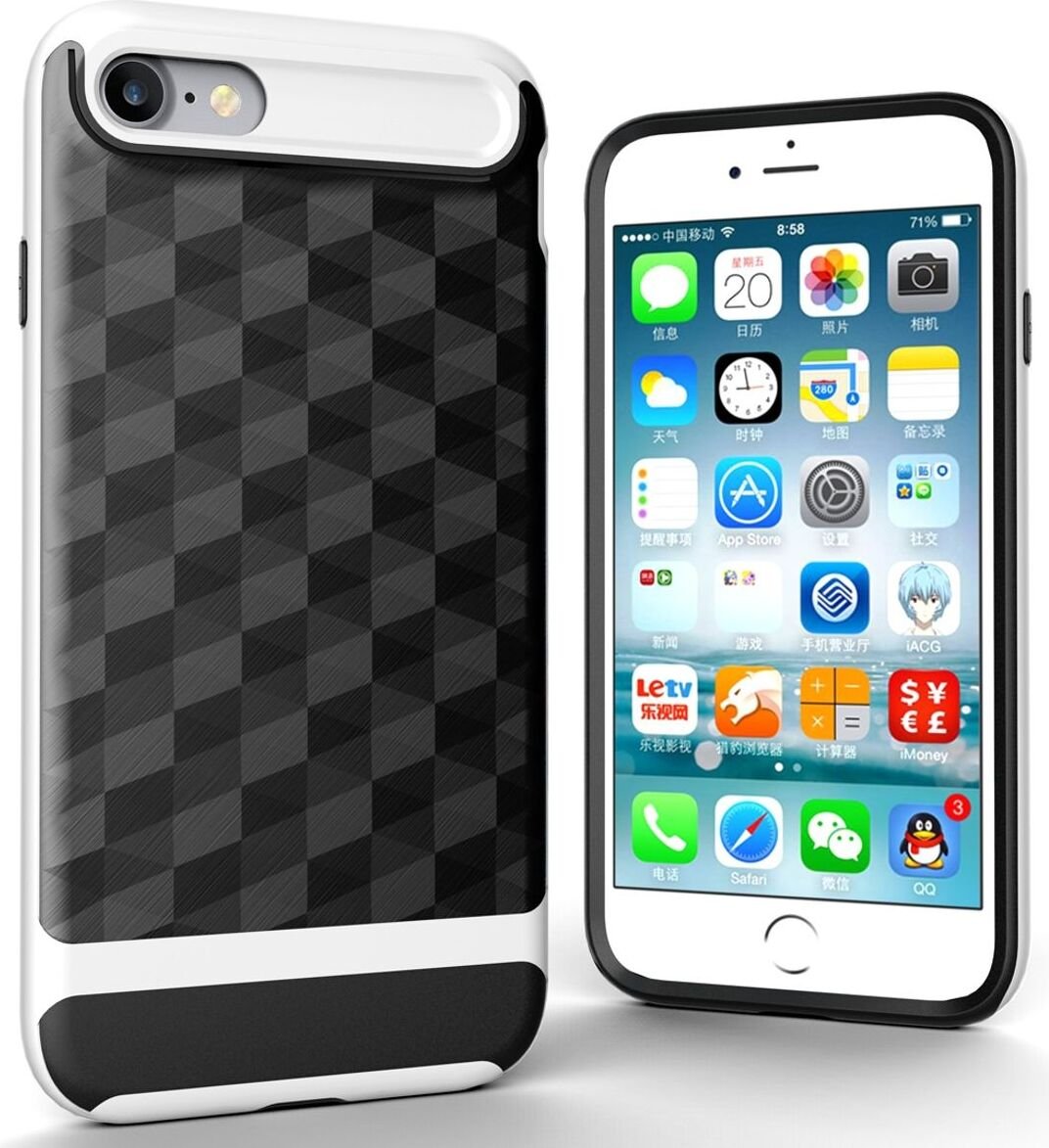 Etui na telefon komórkowy Apple iPhone 8 Backcover Case - Cover 3D Prisma Design White