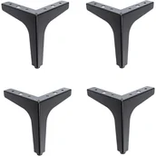 Zawiasy, okucia i inne akcesoria - Nowoczesne nogi meblowe, nogi zamienne, wysokość 10 cm, zestaw 4 szt. (czarne) - miniaturka - grafika 1