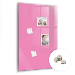 Dekoracyjna Tablica Magnetyczna - Kolor różowy - 60x90 + magnesy - Tablice i flipcharty - miniaturka - grafika 1