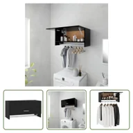 Szafy - The Living Store Szafa czarna 70x32,5x35 cm Materiał drewnopochodny - miniaturka - grafika 1