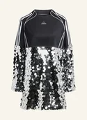 Sukienki - Adidas Originals Sukienka Z Dżerseju Z Mieszanki Materiałów Z Cekinami schwarz - miniaturka - grafika 1