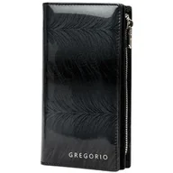 Portfele - Portfel Damski Skórzany GREGORIO Lakierowany Długi Z Suwakiem Na Zewnątrz FF-124 CZARNY 19,5 x 10 x 3,5 [cm] - miniaturka - grafika 1