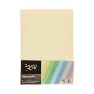 Karton ozdobny A4 160g gładki pastel mix (50) - Papier do drukarek - miniaturka - grafika 1