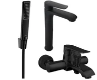 Zestawy prysznicowe - Mexen Pecos R72 zestaw wannowy, czarny - 72713R72-70 - miniaturka - grafika 1