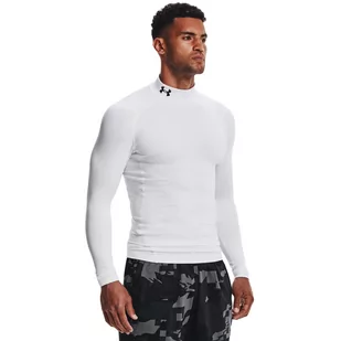 Męski longsleeve treningowy termoaktywny Under Armour UA CG Armour Comp Mock - biały - UNDER ARMOUR - Koszulki sportowe męskie - miniaturka - grafika 1