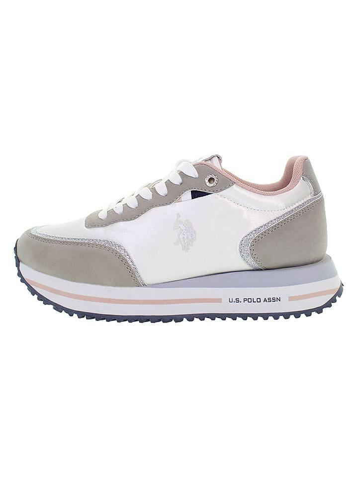 U.S. Polo Assn. Sneakersy w kolorze biało-szarym