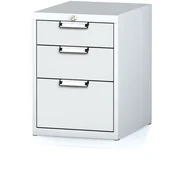 Szafki biurowe - Alfa 3 Kontener MECHANIC z trzema szufladami, szary/szary 1262789 - miniaturka - grafika 1