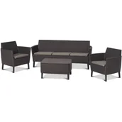 Meble ogrodowe - Keter Zestaw balkonowy Salemo 3 Seater Set brąz KET17205990BR - miniaturka - grafika 1