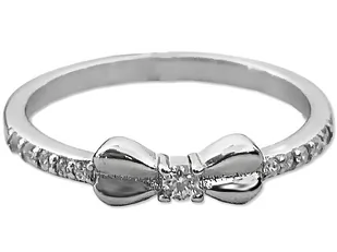 Srebrny bogaty pierścionek 925 z kokardką 12r - Pierścionki - miniaturka - grafika 1