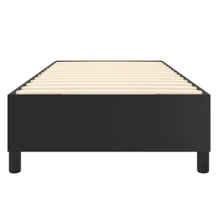 Lumarko Łóżko kontynentalne, czarne, obite sztuczną skórą, 100x200 cm - Łóżka - miniaturka - grafika 6