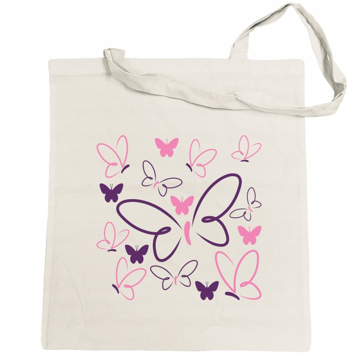 Torba na zakupy kolorowy nadruk Motyle