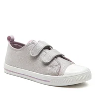 Buty dla dziewczynek - Trampki Nelli Blu DIM33230 Srebrny - miniaturka - grafika 1