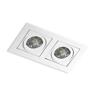 Azzardo Oczko lampa sufitowa oprawa wpuszczana Paco 2 2X50W GU10 białe GM2201 - - Lampy sufitowe - miniaturka - grafika 1