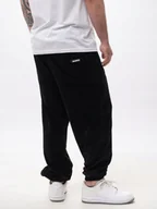 Spodnie męskie - Spodnie Sztruksowe MATERIAŁOWE Męskie Czarne JOGGER SZNURKI Jigga Cord XL - miniaturka - grafika 1