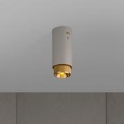 Lampy sufitowe - Lampa Exhaust Surface Szara z mosiądzem - miniaturka - grafika 1