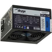 Zasilacze komputerowe - AKYGA Zasilacz ATX 700W AK-B1-700BE BLACK EDITION P4+4 PCI-E 6 pin i 6+2 pin 5x SATA PPFC FAN 12cm - miniaturka - grafika 1