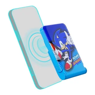 Powerbank magnetyczny OTL 5000 mAh, USB-C 15W, Sonic The Hedgehog ze stojakiem (niebieski) - Powerbanki - miniaturka - grafika 1