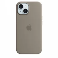 Etui i futerały do telefonów - Etui silikonowe z MagSafe do iPhonea 15 - popielaty brąz - miniaturka - grafika 1