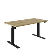 Biurka - KOLM Biurko elektryczne z regulacją wysokości Dąb Craft 138x80 cm - miniaturka - grafika 1