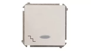 Simon Włącznik schodowy z podświetleniem BASIC biały - Wyłączniki światła i elektryczne - miniaturka - grafika 1