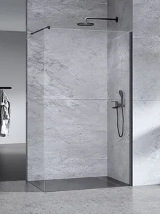 Kabina prysznicowa New Trendy Nesta 80x200 walk-in czarna uniwersalna K-1723 - Kabiny prysznicowe - miniaturka - grafika 1