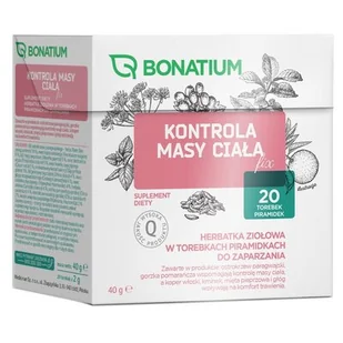 Medicinae Bonatium Kontrola Masy Ciała Fix herbatka ziołowa 20 torebek 3754561 - Odchudzanie i oczyszczanie - miniaturka - grafika 1