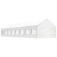 Pawilony ogrodowe - vidaXL Namiot ogrodowy z dachem, biały, 17,84x4,08x3,22 m, polietylen - miniaturka - grafika 1