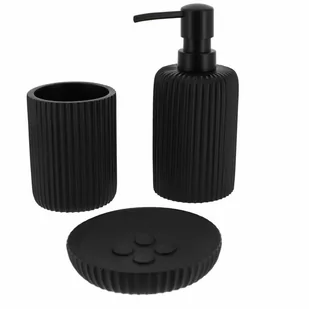 Komplet łazienkowy Issard Black - Akcesoria łazienkowe - miniaturka - grafika 1