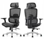 Fotele i krzesła biurowe - Fotel Biurowy Ergonomiczny do150KG -duży Zakres Regulacji Dla Wysokich Osób - miniaturka - grafika 1