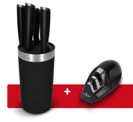 Noże kuchenne - Blok z zestawem 5 noży Forte III + ostrzałka - miniaturka - grafika 1