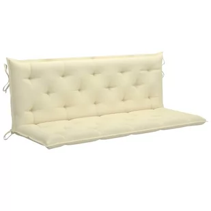 vidaXL Poduszka na huśtawkę kremowa 150 cm tkanina 315018 - Poduszki ogrodowe - miniaturka - grafika 1