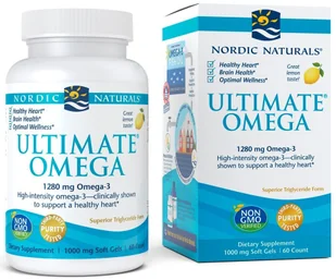 NORDIC NATURALS Nordic Naturals Ultimate Omega 1280mg smak cytrynowy 60 kapsułek 1125065 - Serce i układ krążenia - miniaturka - grafika 1